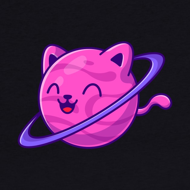 Cute Cat Planet Cartoon by Catalyst Labs